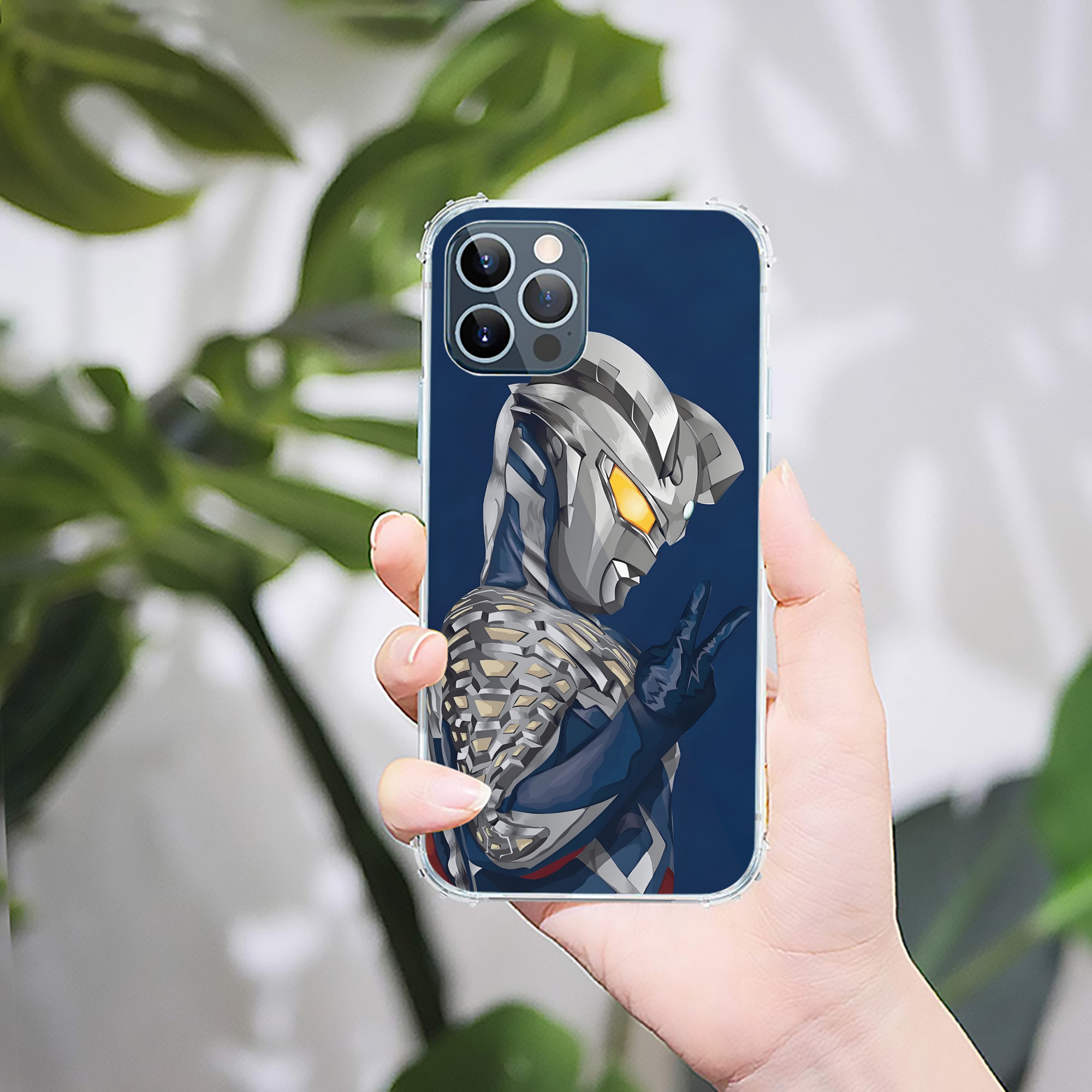 （画像用） ウルトラマン Ultraman 【iPhone 12シリーズ対応】透明スマホケース（クリアソフトケース）
